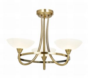 Cagney 3 Light Ceiling Antique Brass