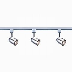 Track And Domed Spot Satin Silver