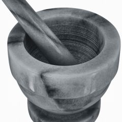 Grey Marble Mortar And Pestle Large
