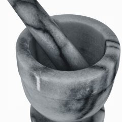 Grey Marble Mortar And Pestle Small
