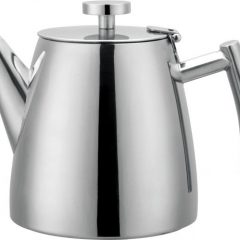 Teapot Dual Walled 0.35Ltr Satin Finish