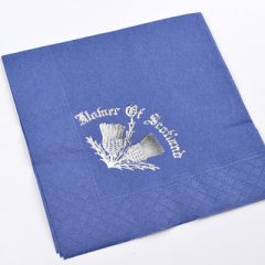 Napkin Scottish Thistle Blue