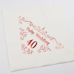 40th Ruby Anniversary Napkins