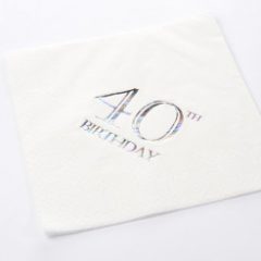 40th  Birthday Napkins 33cm