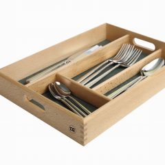 Small Cutlery Tray with Green Lining