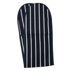 Butcher Stripe Double Oven Glove Navy