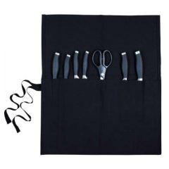 Black Canvas Knife Roll/Wallet 57.5x32CM