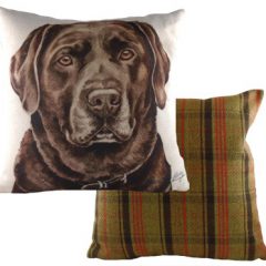 43cm K/E Waggydogz Chocolate Labrador Cushion