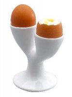 White Double Egg Cup