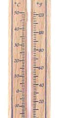 Thermometer Wall Wooden 150mm