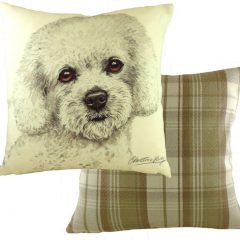 43cm K/E Waggydogz Bichon Frise Cushion