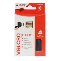 Stick On Velcro Black 20mm x 1mtr
