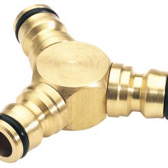 Draper Brass Three Way Connector