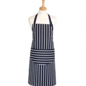 Butchers Stripe Navy Apron