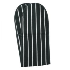 Butchers Stripe Slate Grey Oven Glove
