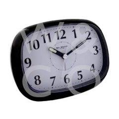 Wm.Widdop Alarm Clock Oval Black