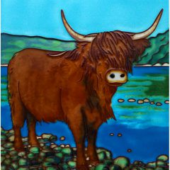 Highland Tiles Highland Cow On Loch