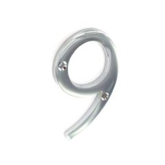 Securit 75mm Chome Plated Door Number 9 S2969