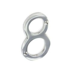 Securit 75mm Chome Plated Door Number 8 S2968