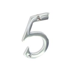 Securit 75mm Chome Plated Door Number 5 S2965