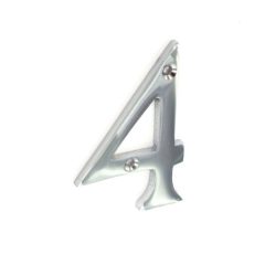 Securit 75mm Chome Plated Door Number 4 S2964