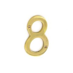 Securit 75mm Brass Door Number 8 S2508