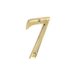 Securit 75mm Brass Door Number 7 S2507