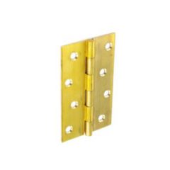 Securit Brass Butt Hinges Self Colour (Pair) 75mm S4205