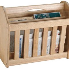 Hevea Wood Magazine Rack