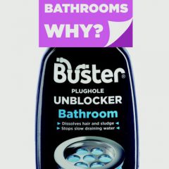 Buster Bathroom Plughole Unblocker – 300ml