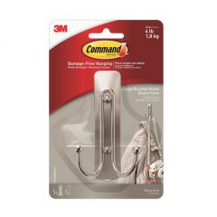 Command Large Brushed Double Hook (17036BN)