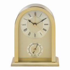 Widdop Arched Mantel Clock Gold Aluminum Case