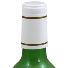 PVC Shrink Caps Pk 30 White With Gold Band