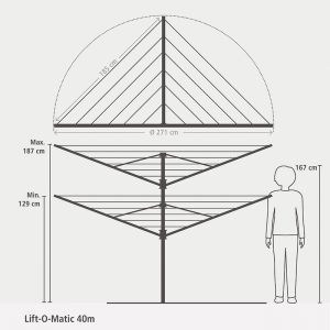Brabantia Lift-O-Matic - 40m/4a/45mm - Image 2