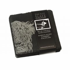 Highland Cow Coasters Square Engraved