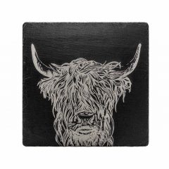 Highland Cow Slate Pot Stands