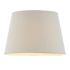 Cici 16″ Tapered Linen Shade Grey