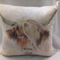Highland Cow Print Cushion