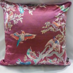 Birdity Absurdity Pink Filled Cushion
