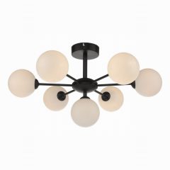 Cohen 7 Light Semi Flush Matt Black