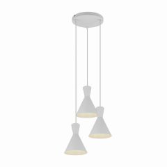Enzo 3 Light Pendant White