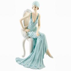 Broadway Belle Teal Lady On Chair