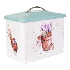 Wrendale Breadbin with Teal Lid