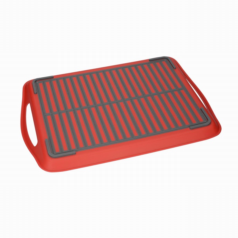Colourworks Anti-Slip Serving Tray Red - Image 3