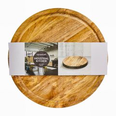 Industrial Kitchen Butcher Board Round Mango Wood
