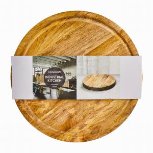 Industrial Kitchen Butcher Board Round Mango Wood
