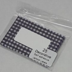 Gingham Jam Pot Labels Blue