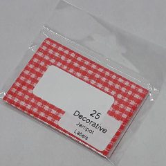 Gingham Jam Pot Labels Red