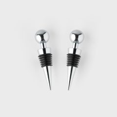 Taproom 2Pce Wine Stopper Set Chrome