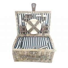 Traditional Hamper 2 Person Blue Stripe Liner